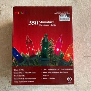 350 Multi Colored Christmas Lights New